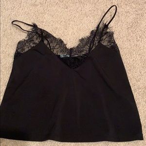 Black Tank w/ lace trim at the top